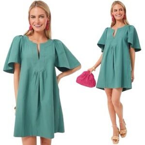 Tuckernuck Pomander Place Finley Flutter Sleeve Dress Celadon Green Size Medium
